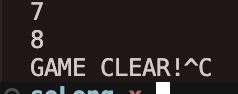 Game clear screen